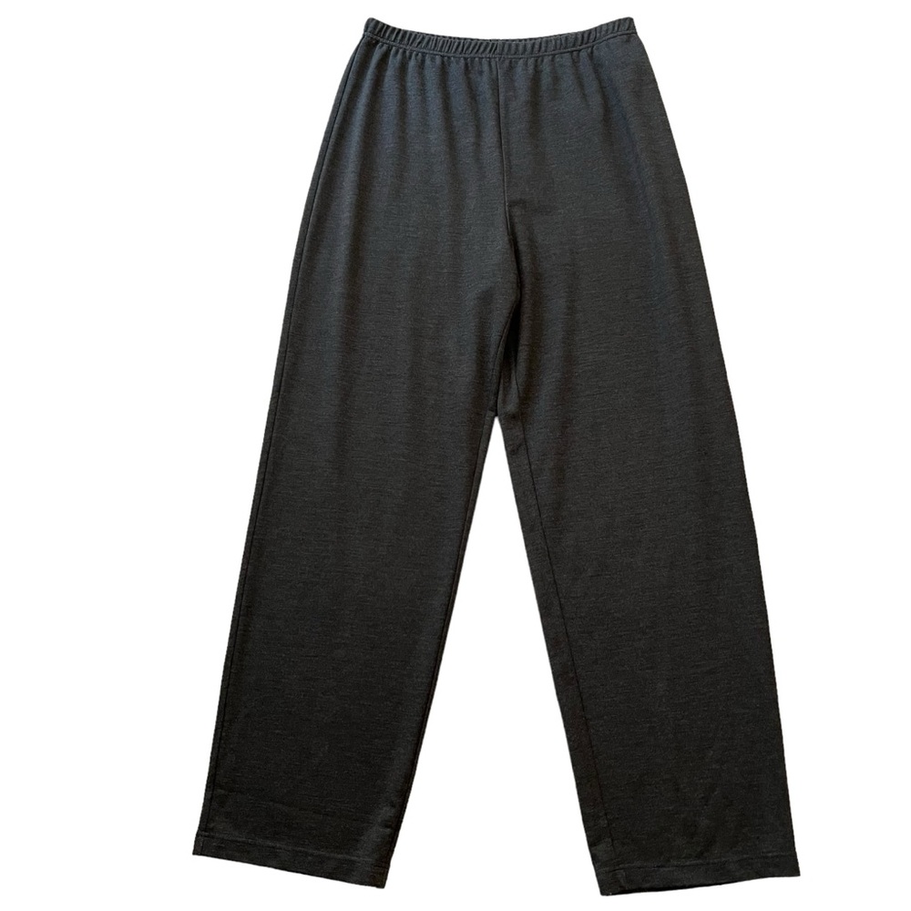 Talbots Vintage Grey Knit Pull ON Wide Leg Pant L
